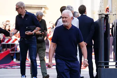 Aldo Serena ai funerali di Franco Baresi