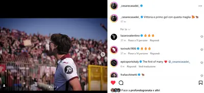Cesare Casadei su Instagram
