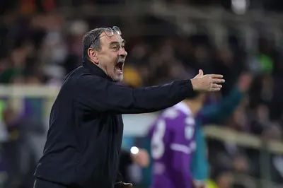 Maurizio Sarri manager of SS Lazio gestures during the Serie A TIM match between ACF Fiorentina and SS Lazio at Stadio Artemio Franchi on February 26, 2024 in Florence, Italy.