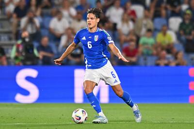 Samuele Ricci of Italy during the FIFA 2026 Qualifier between Italy and Moldova at Mapei Stadium - Citta' del Tricolore on June 09, 2025 in Reggio nell'Emilia, Italy.