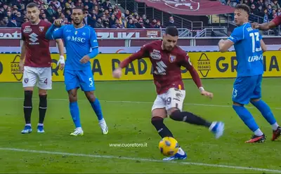 Il gol del vantaggio di Sanabria in Torino-Napoli