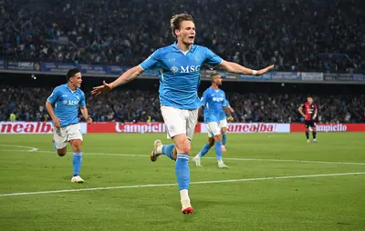 Gol di McTominay in Napoli Cagliari