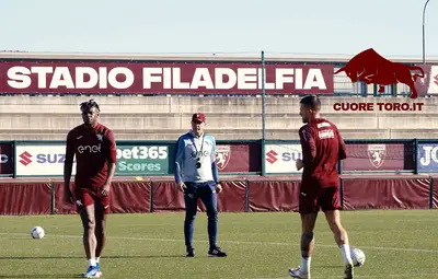 Roberto D'Aversa, allenamento al Filadelfia, Torino Fc