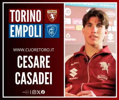 Torino Empoli - Cesare Casadei nel post partita
