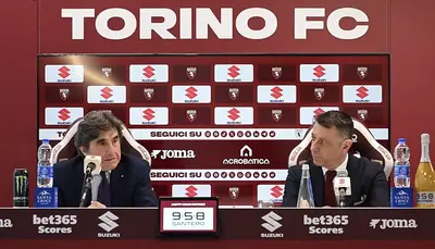 Urbano Cairo e Roberto D’Aversa durante la presentazione del tecnico