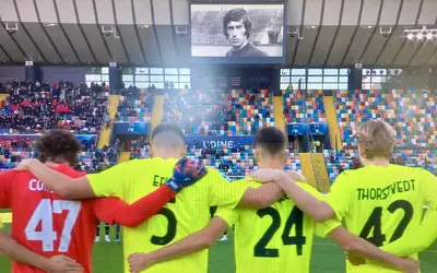 La foto di Pulici proiettata ad Udine