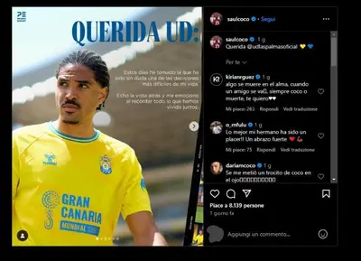 il post instagram di saul coco