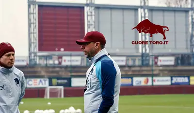 Roberto D'Aversa, allenamento al Filadelfia - Torino