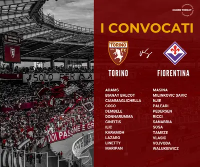 Convocati Torino Fiorentina