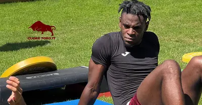 Duvan Zapata nel ritiro estivo di Pinzolo