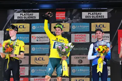 Il podio del Critérium du Dauphiné 2024 ©BORA Hansgrohe-SprintCycling