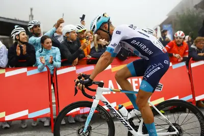 Antonio Tiberi alla Vuelta a Espana 2025 © Team Bahrain Victorious-Sprint Cycling