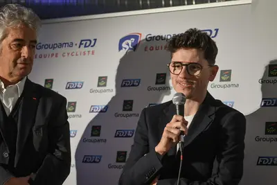 David Gaudu e Marc Madiot alla presentazione ufficiale di squadra © Groupama-FDJ