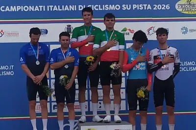 Fiorin e Galli vincono la Madison nei Campionati Italiani Pista 2026 ©Velodromo Francone