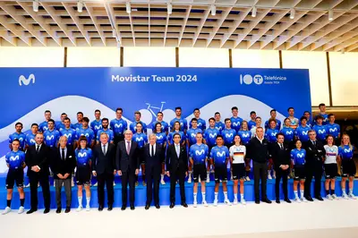 Spazio a Nairo Quintana, Enric Mas e Liane Lippert nella presentazione del Movistar Team 2024