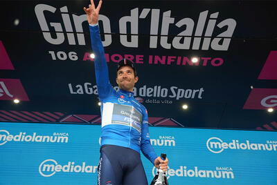 Thibaut Pinot vinse la maglia azzurra nel 2023 © Giro d'Italia
