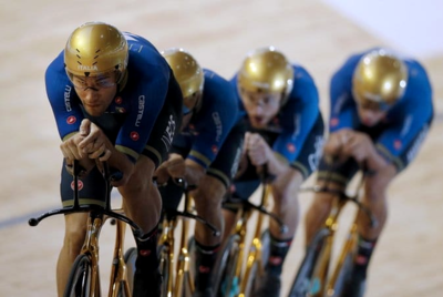 Filippo Ganna e il quartetto dell'inseguimento saranno subito impegnati nelle qualifiche al primo giorno di Mondiali. © CONI