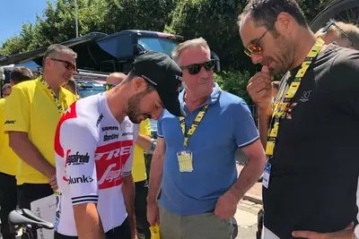 Julien Bernard e suo papà Jean-François sulle strade del Tour de France © Stephane Magnoux