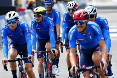 Gli azzurri nella scorsa edizione dei mondiali a Wollogong (©federciclismo-IG)