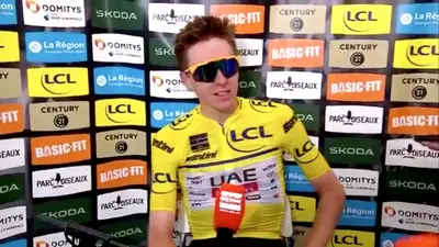 Pogačar intervistato dopo la vittoria nella settima tappa del Criterium del Delfinato 2025