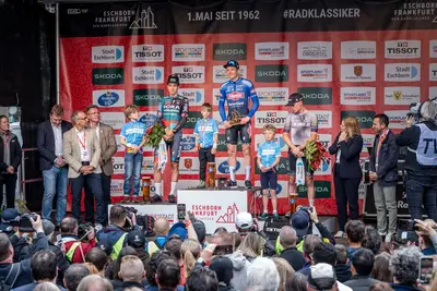 Foto del podio della Eschborn-Frankfurt