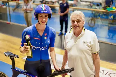 Federica Venturelli vincitrice dell'inseguimento individuale nella tre giorni di Aigle 2024 ©matthieumoerlen/Mr Jadis Production