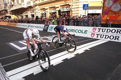 L'arrivo della Milano-Sanremo 2026 (LaPresse/Massimo Paolone)