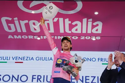 Giulio Ciccone in maglia rosa ©Giro d'Italia