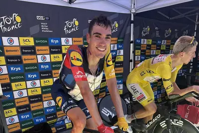 Juan Ayuso dopo la decima tappa del Tour de France 2026 © Lidl-Trek via X