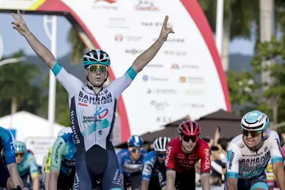 Matevz Govekar vince l'ultima tappa del Tour of Guangxi ©Team Bahrain Victorious-SprintCycling