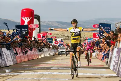La vittoria di Gustavo Veloso all'arrivo di Alto da Torre nel 2013 © Luca Onesti