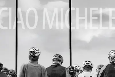 Il saluto a Michele Negri della BGY Airport Granfondo ©BGY Airport Granfondo via FB