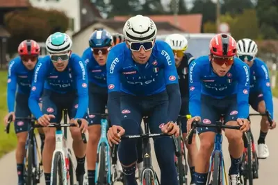 Gli atleti della nazionale italiana convocati per il Campionato del Mondo di Ciclismo su Strada 2024 © ItaliaTeam via X