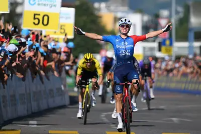 Romain Grégoire vince la seconda tappa del Tour de Suisse 2026 © Cyclingnews/Getty Images