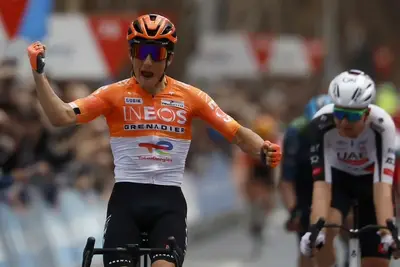 Andrew August vince la terza tappa della Volta Valenciana 2026 ©GettyImages