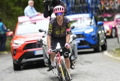 Andrea Piccolo in fuga solitaria © Giro d'Italia
