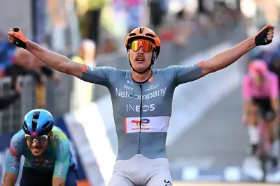 Dorian Godon vince il Gran Piemonte 2026 ©Getty Images