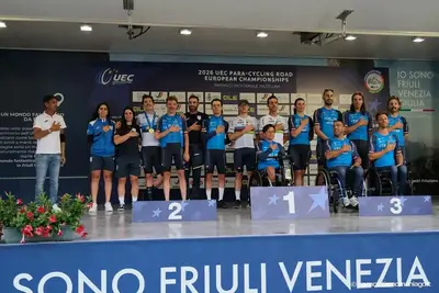 I medagliati azzurri ai campionati europei di paraciclismo ©FCI