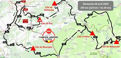 La planimetria della Lotto Famenne Ardenne Classic 2024
