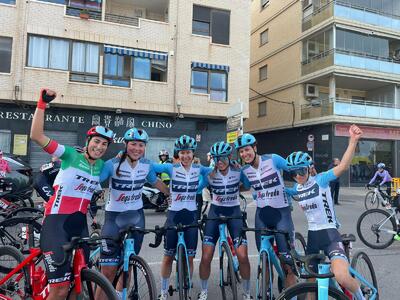 La Trek-Segafredo di Elisa balsamo dopo il traguardo © Trek-Segafredo