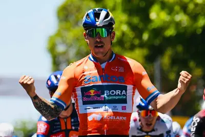 Sam Welsford, ancora vincente sulle strade del Tour Down Under © Santos Tour Down Under