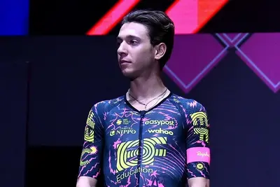 Andrea Piccolo alla presentazione del Giro d'Italia 2024 a Torino ©Getty Images