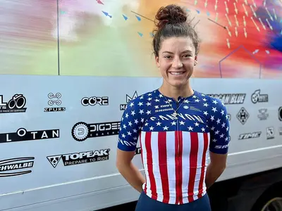 Chloé Dygert, campionessa statunitense su strada e a cronometro nel 2023©wmncycling