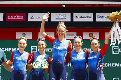 La Ceratizit sul podio dell'Itzulia ©CERATIZIT Pro Cycling (Foto Sprint Cycling)