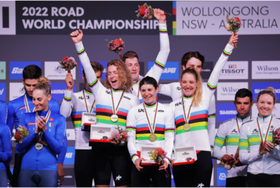 Il podio della scorsa edizione della Mixed Relay ©UCI