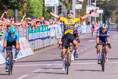 Alla Coppa Bernocchi 2023, Wout van Aert vinse su Vincenzo Albanese e Andrea Bagioli © US Legnanese