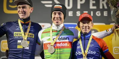 Il podio del Superprestige di Merksplas © COR VOS