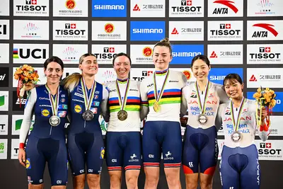 La coppia britannica vincitrice nella madison ai Mondiali si Shanghai 2026 ©SWpix