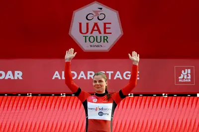 Lotte Kopecky, reduce dalla vittoria al UAE Tour, rinnova fino al 2028 ©Team SDWorx-Protime