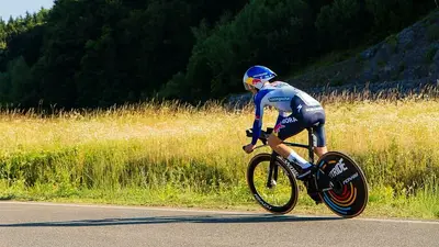 Primož Roglič durante i campionati nazionali a cronometro in Slovenia © Mark Surla via Instagram